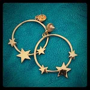 Gold Star Spangled Hoops
